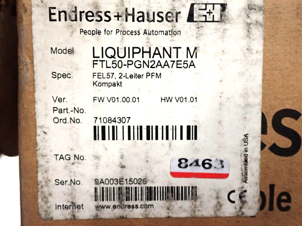 FTL50-PGN2AA7E5A ENDRESS HAUSER NEW