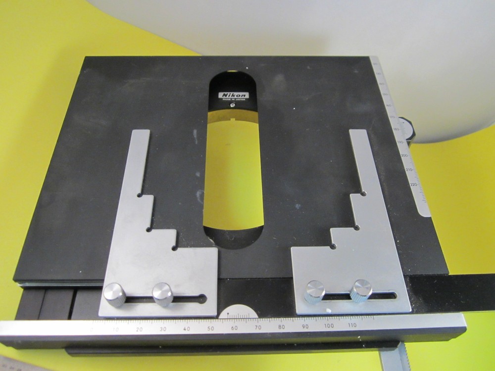 MICROSCOPE NIKON JAPAN PART STAGE SLIDES BIN#C1