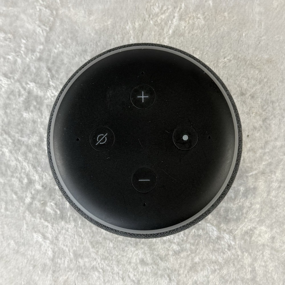 Amazon Echo Dot 3rd Gen C78MP8 Smart Speaker Alexa Black w/ Adapter Tested