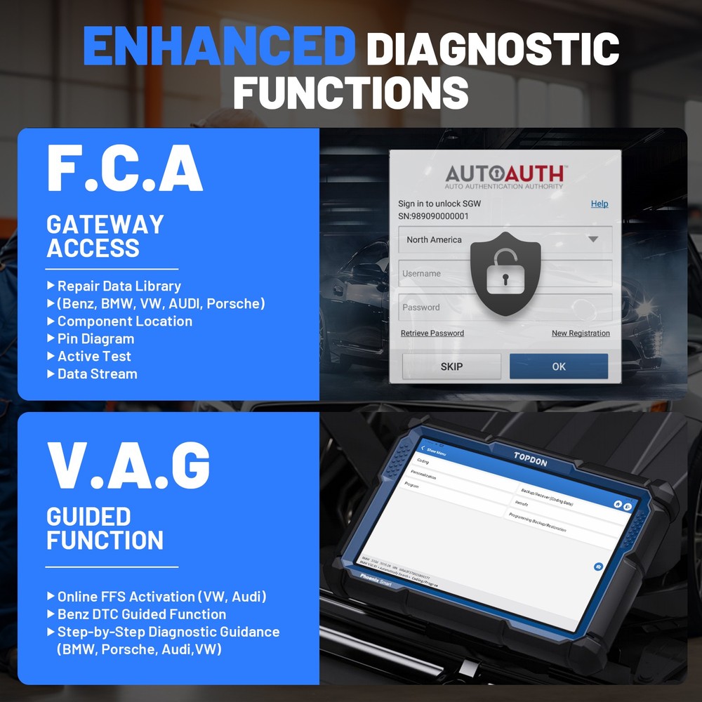 TOPDON Phoenix Smart Key FOB Programming Tool Bidirectional Key Coding 41+ Reset
