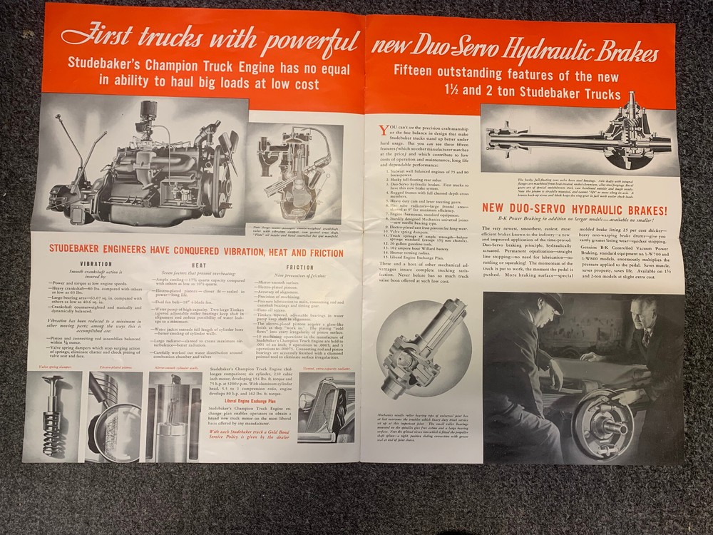 Vtg Studebaker Catalog Quality Trucks New Vehicle Features Chassis