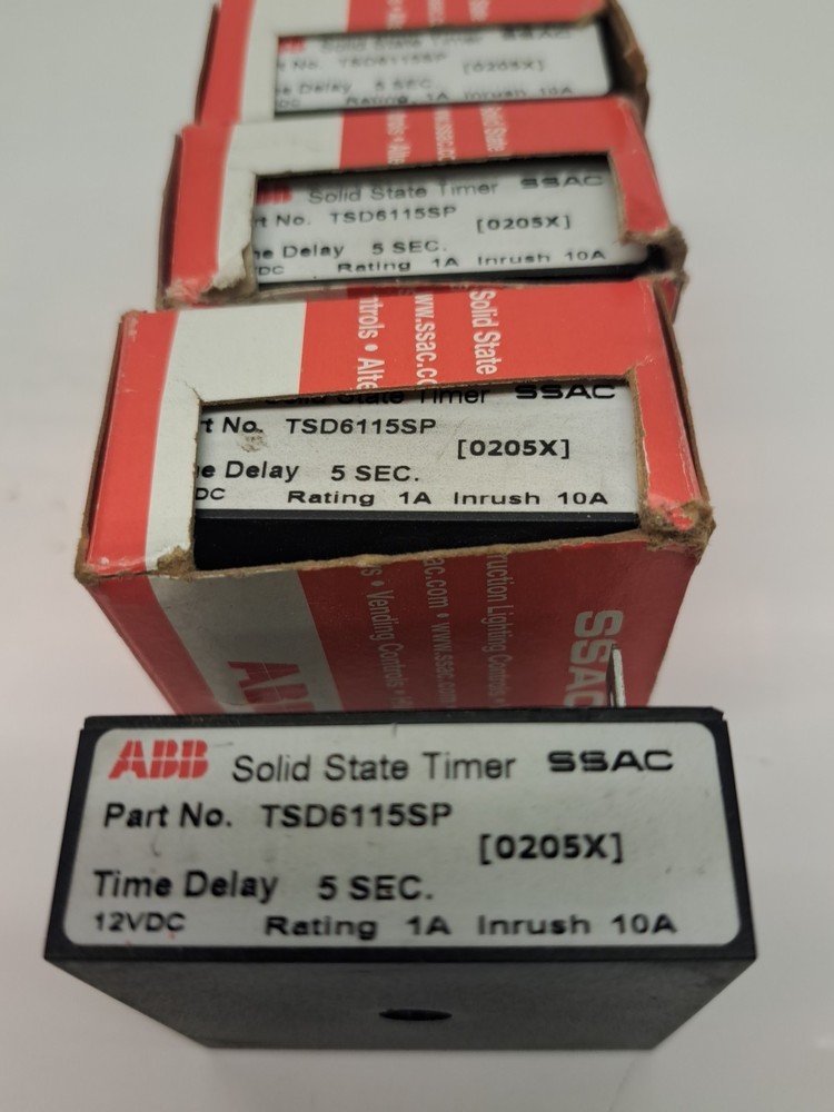Lot of 4 SSAC TSD6115SP Solid State Timers NEW
