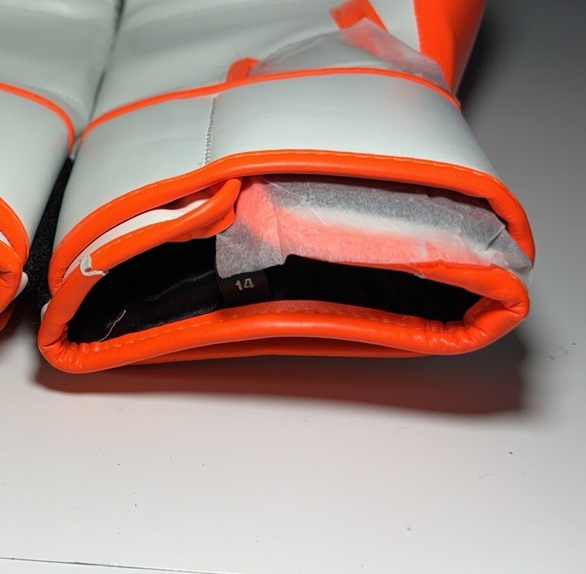 Professional FLY Superloop X 14oz Training Gloves - White Orange - New