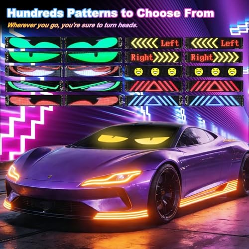 2pcs LED Eyes for Car Windshield, 13.7“x4” Devil Eyes Light for 13.7"x4"