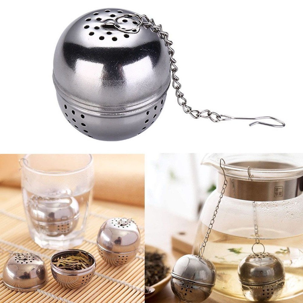 Tea Infuser Ball Mesh Loose Leaf Herb Strainer Stainless Steel Secure Locking