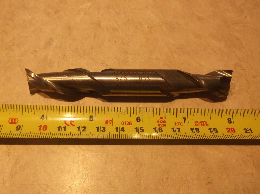 Niagara Cutter 5/8" 2F DE SQUARE END HSS ENDMILL