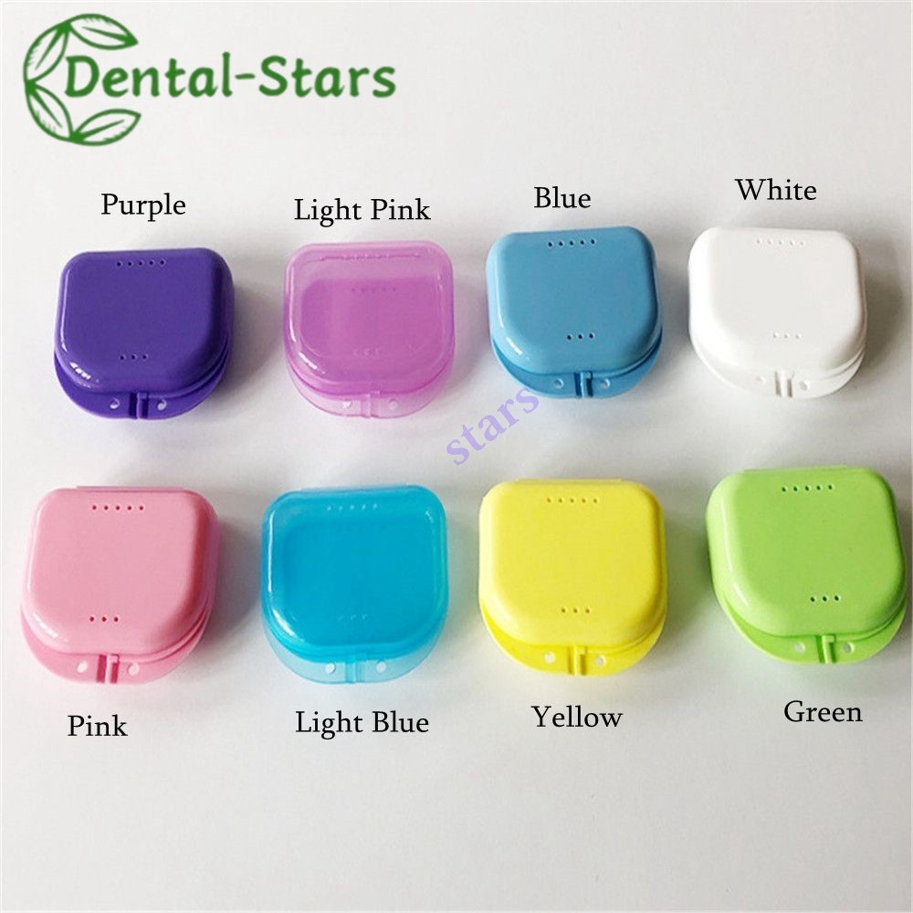 5Pcs Dental Denture Retainer Storage Case Box Mouthguard Container Assorted Box