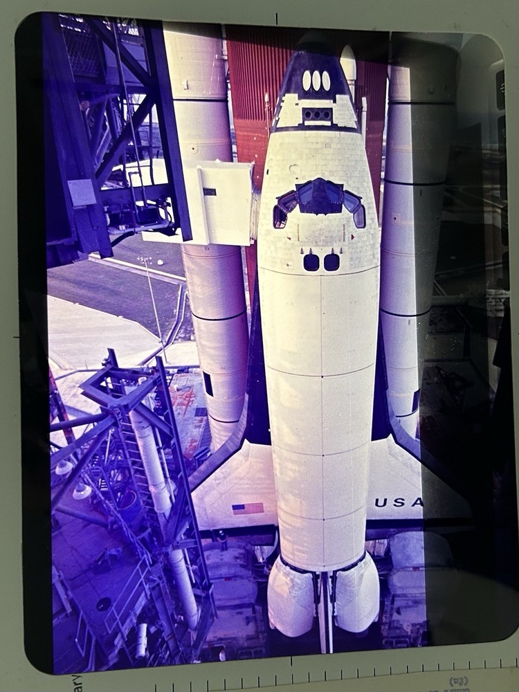 1982 NASA KSC Space Shuttle Columbia STS-5 Launch Time Presentation Transparency