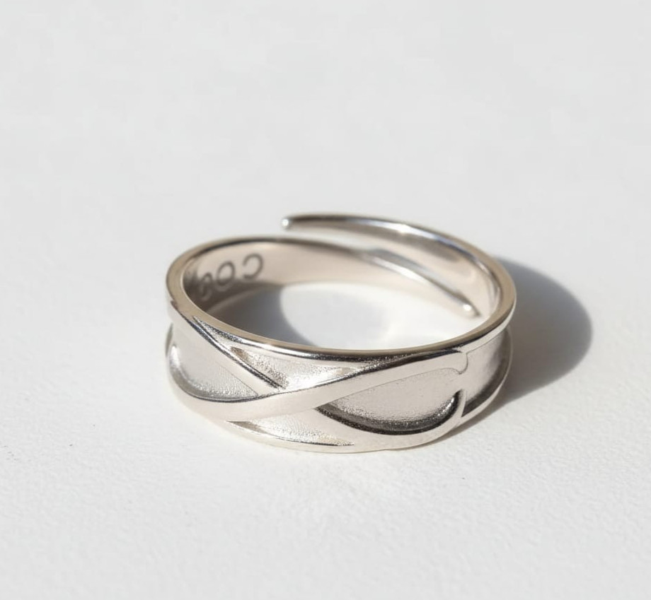 Goku Black Time Silver Ring , Adjustable Anime Ring , Japanese Inspired Ring