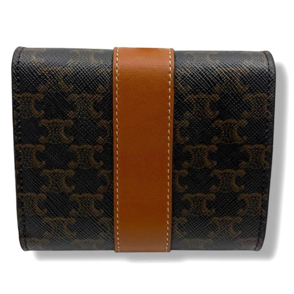 CELINE Small Tri Fold Wallet Triomphe Foldable Wallet From Japan