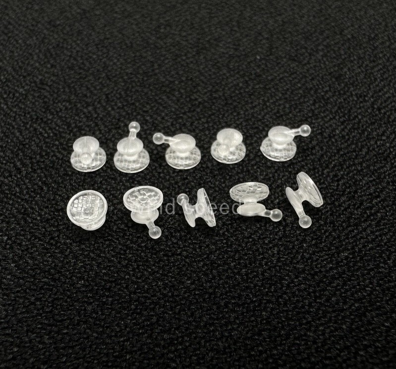 10PC Dental Orthodontic Ceramic Lingual Buttons Bondable Round Mesh Base Bracket