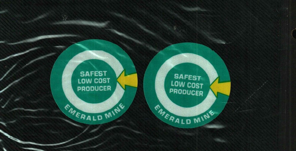 2 REALLY NICE EMERALD MINE COAL CO COAL MINING STICKERS # 491