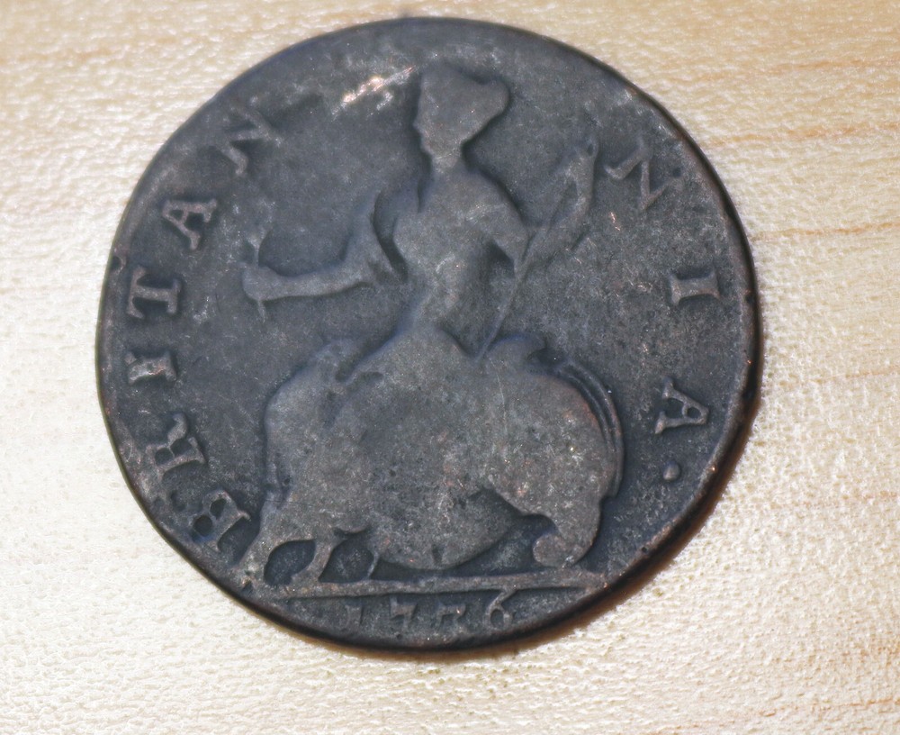 1736 Great Britain Half 1/2 Penny