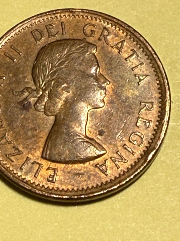 1962 Canada Penny -Rd -Circulated- Looking Coin