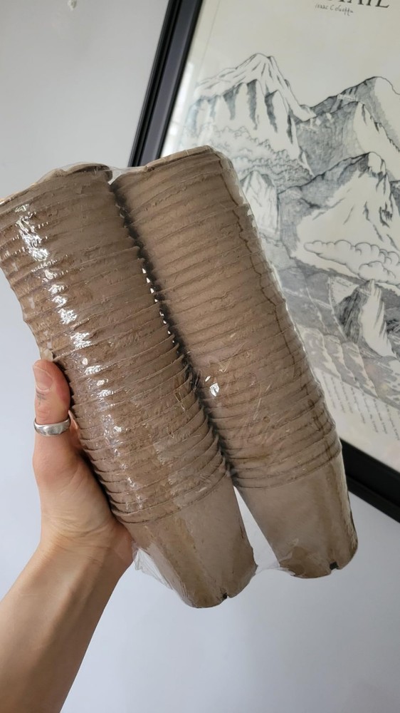 60 Pack Peat Pots 3.15in Biodegradable Seed Starter Pots with Labels