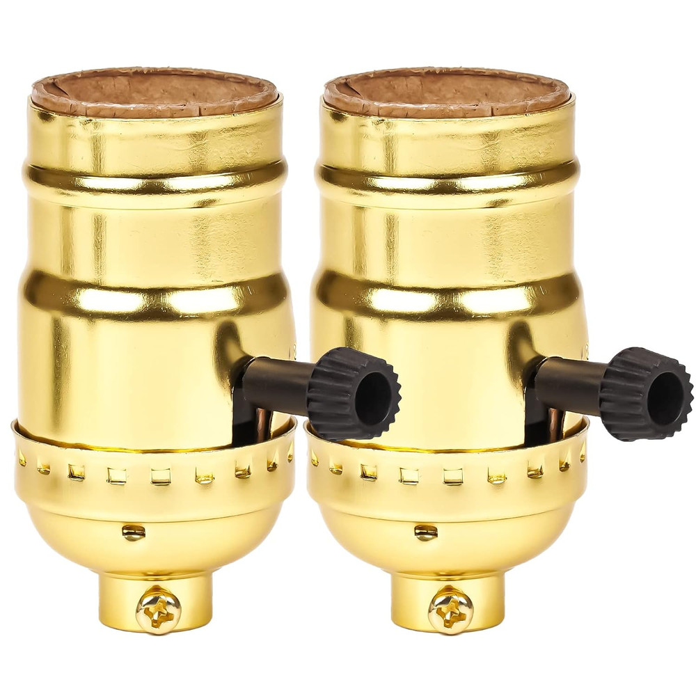 3-Way Lamp Socket Replacement,E26 Base UL Listed, Turn Knob for Low-Medium-High