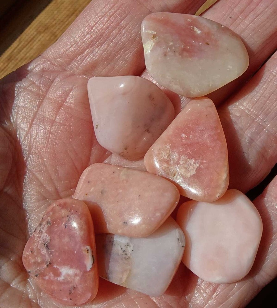 Pink Opal - 7 Tumbled Stones rt491j