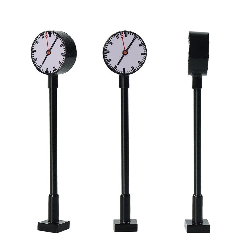 3pcs Platform Clock Lamp Model Railway Light Layout Model Railway HO Scale 1:87