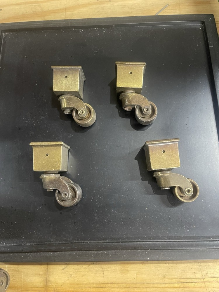 Art Deco Vintage Brass / Bronze Roller Caster