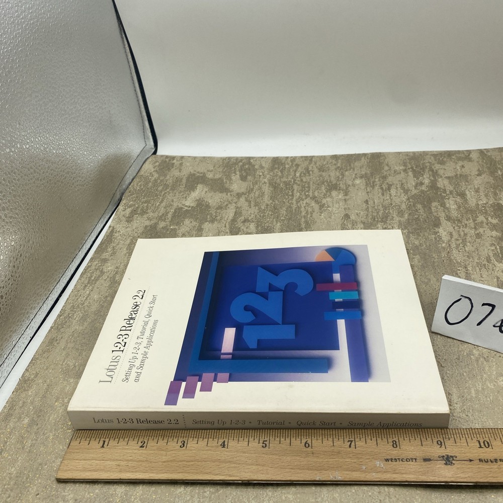 IBM LOTUS 123 RELEASE 2.2/ Setting Up, Quick Start & Samples Manual Only