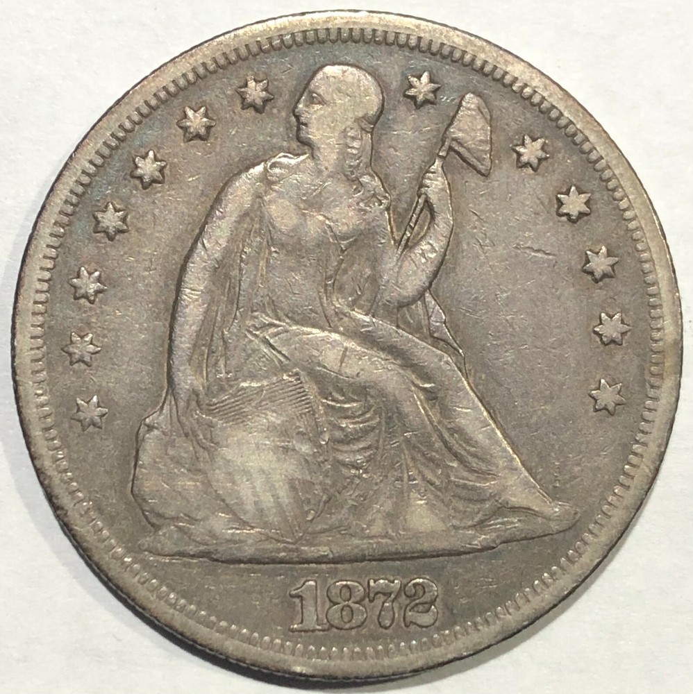 1872 Seated Liberty Silver Dollar