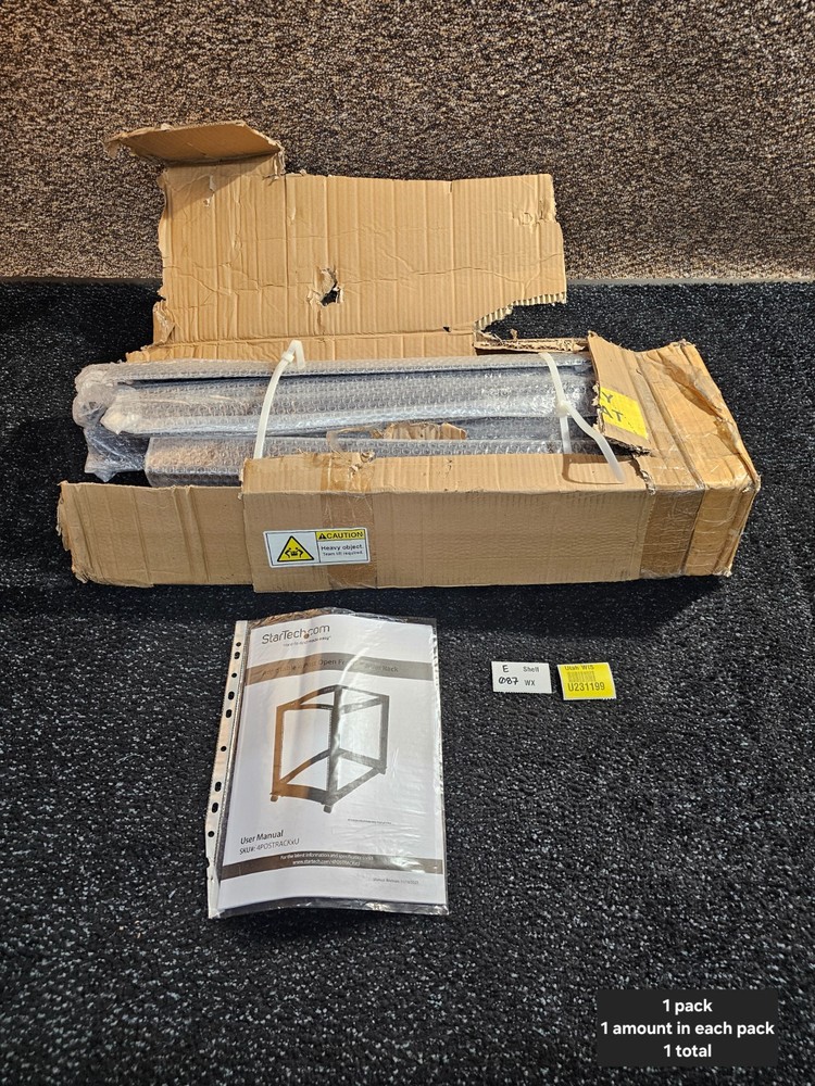 DEFECTIVE StarTech 4Post 15U Mobile Open Frame Server Rack 19 in Network G3D