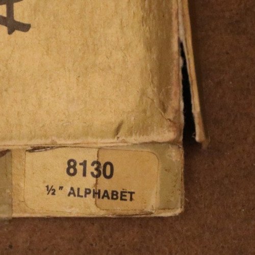 Craftool 8130 Alphabet 1/2"