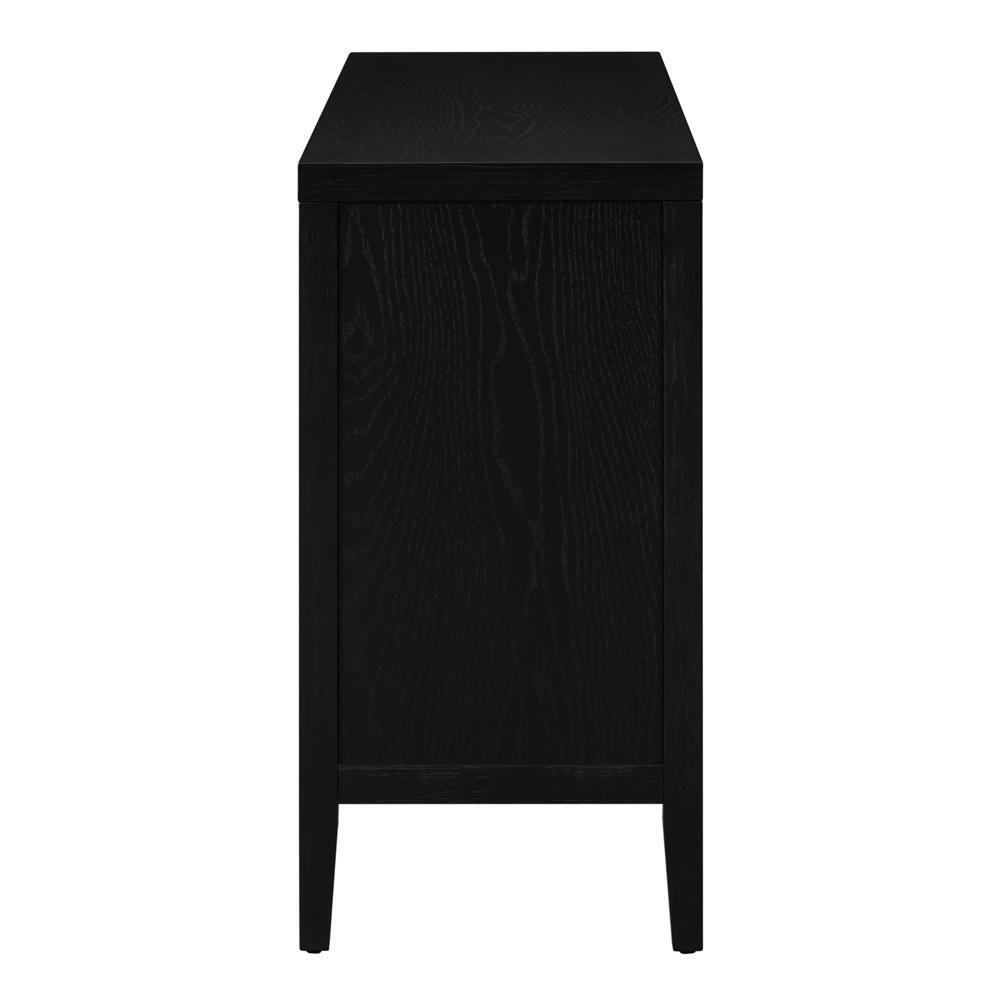 Stability and Durability Retro Sideboard Cabinet with Four Doors Black