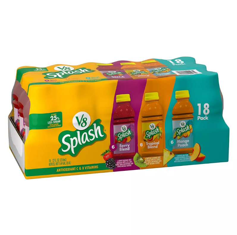 V8 Splash Juice Variety Pack, 12 oz, 18 pk