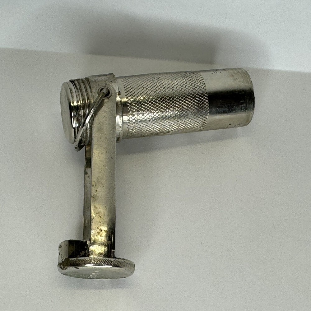 Waterproof Match Safe Keeper Holder Vintage Silver Tone Metal