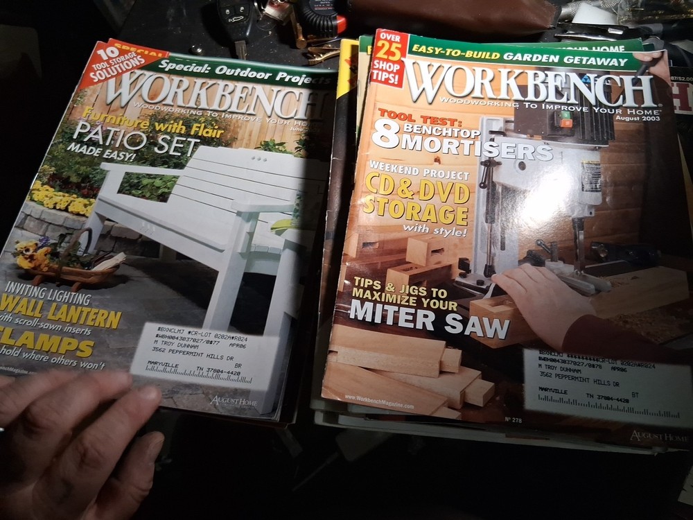 Workbench Magazine Bundle 25X Lot Various Issues Woodworking Hobbies