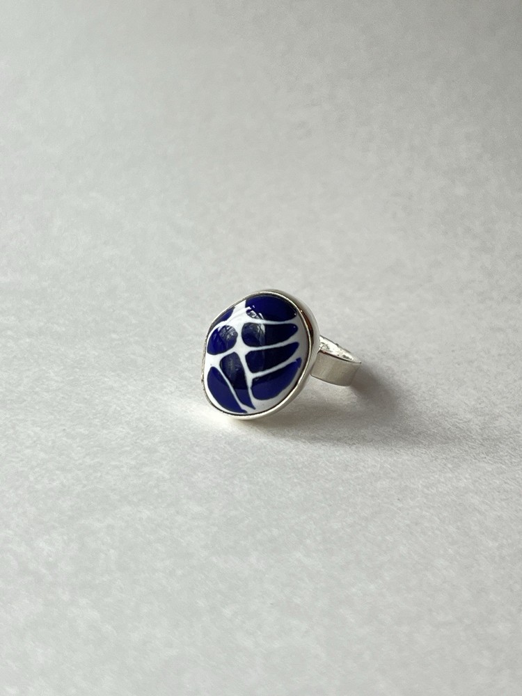 Talavera Design Ring 925 Sterling Silver Artisan Handmade