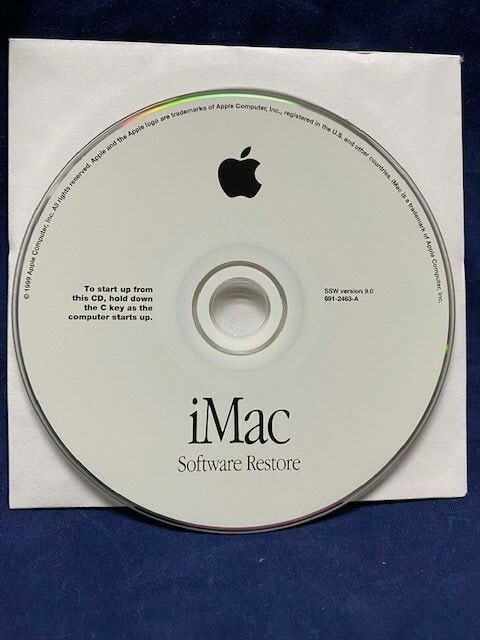 1999 Apple iMac System Software Restore SSW version 9.0 691-2463-A