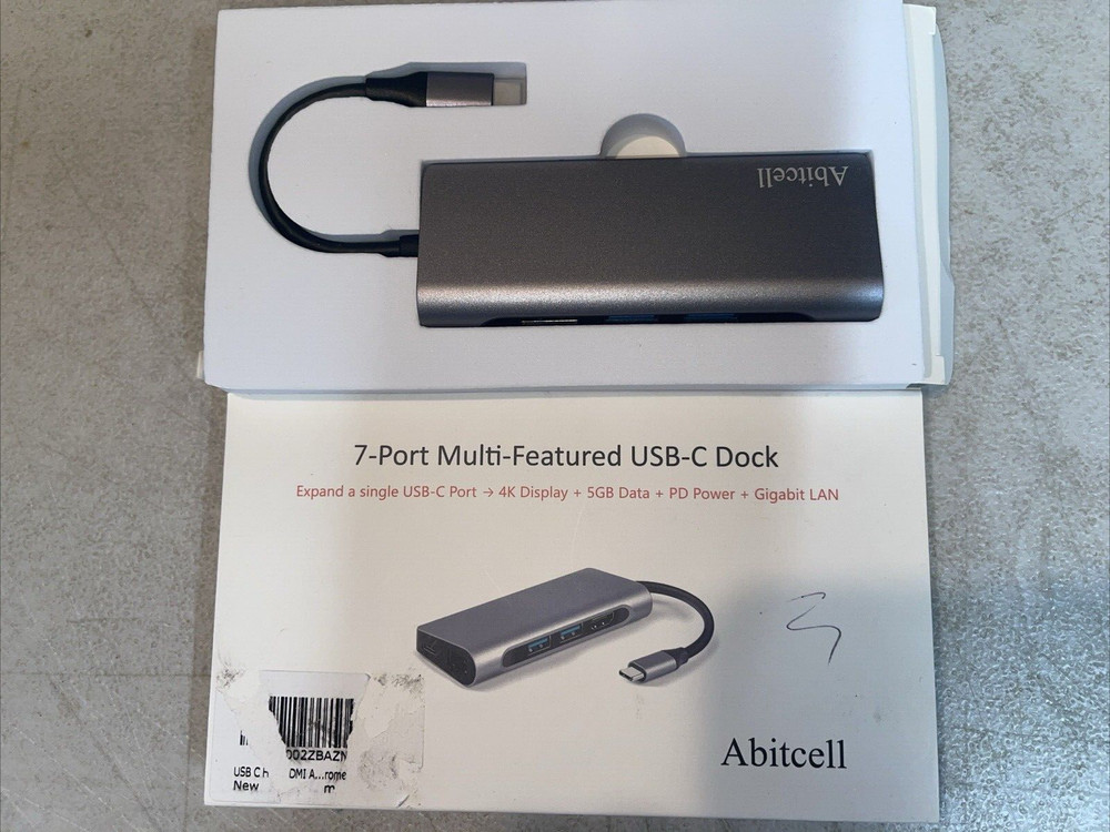 Abitcell 7-Port Multi-Featured USB-C Dock