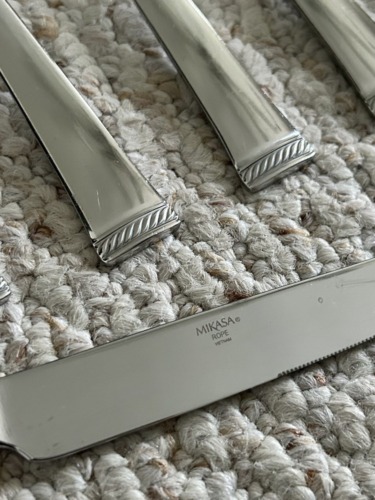 Mikasa Rope 18/10 Stainless Flatware 17 pc Mixed Set