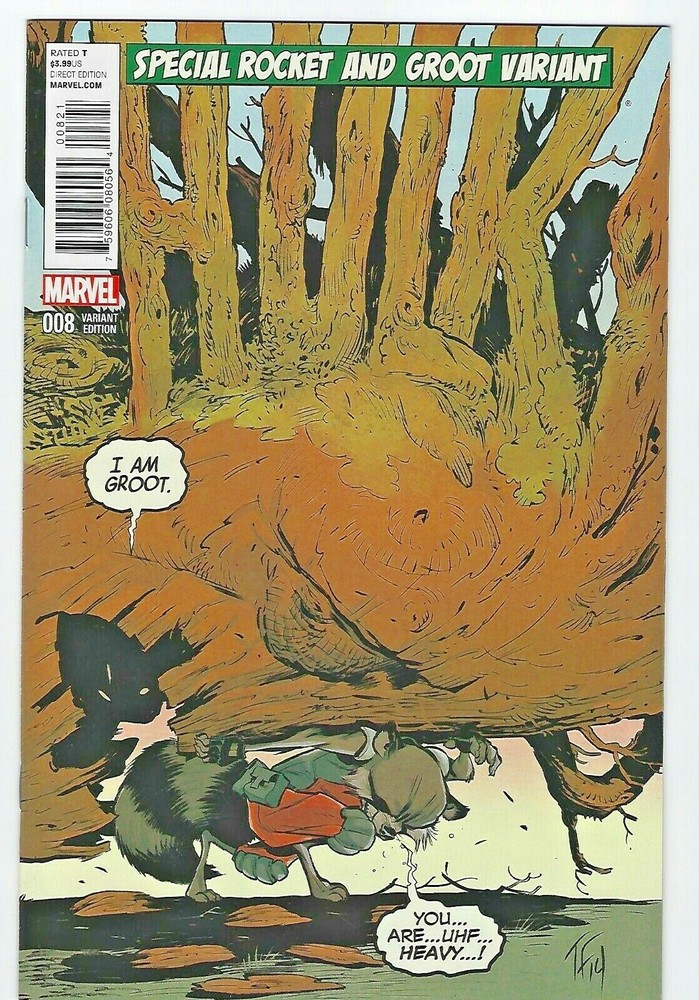 HULK  #8 Variant Cover MARVEL Comics Rocket & Groot Variant