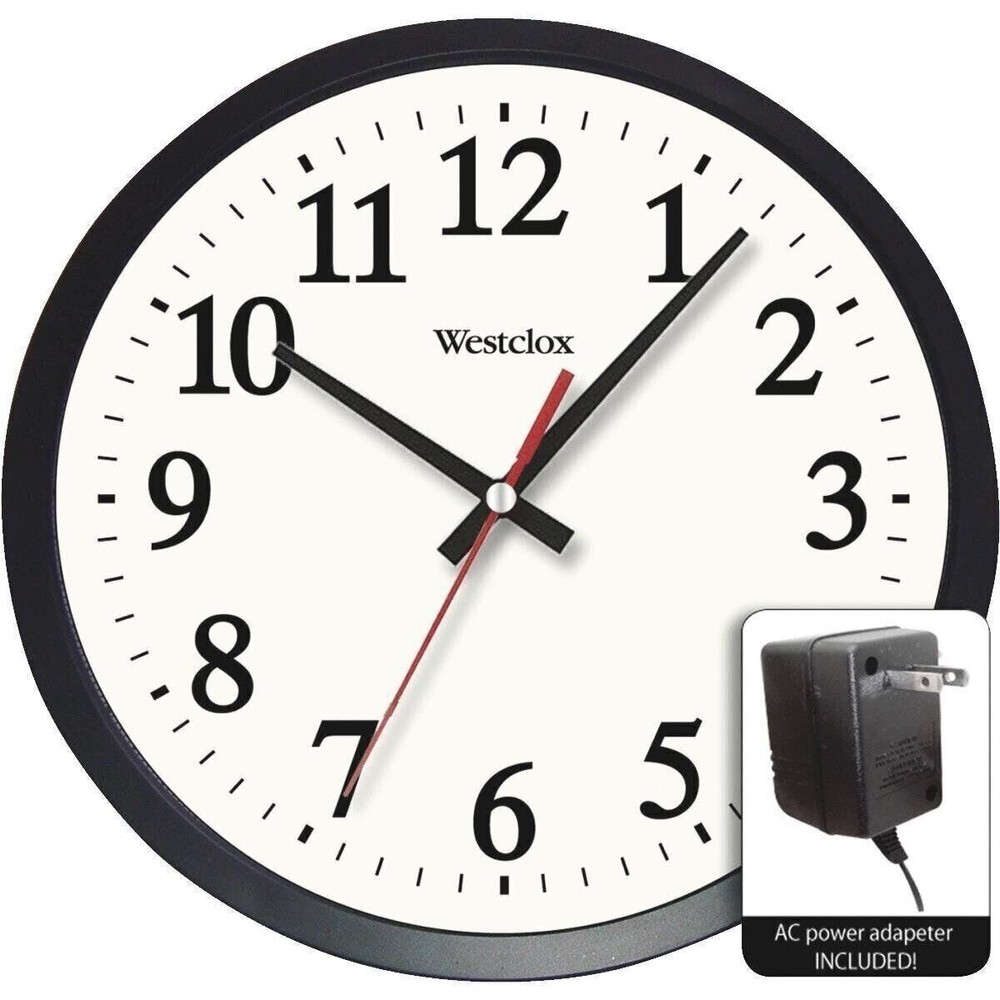 Westclox 14" Black Electric Wall