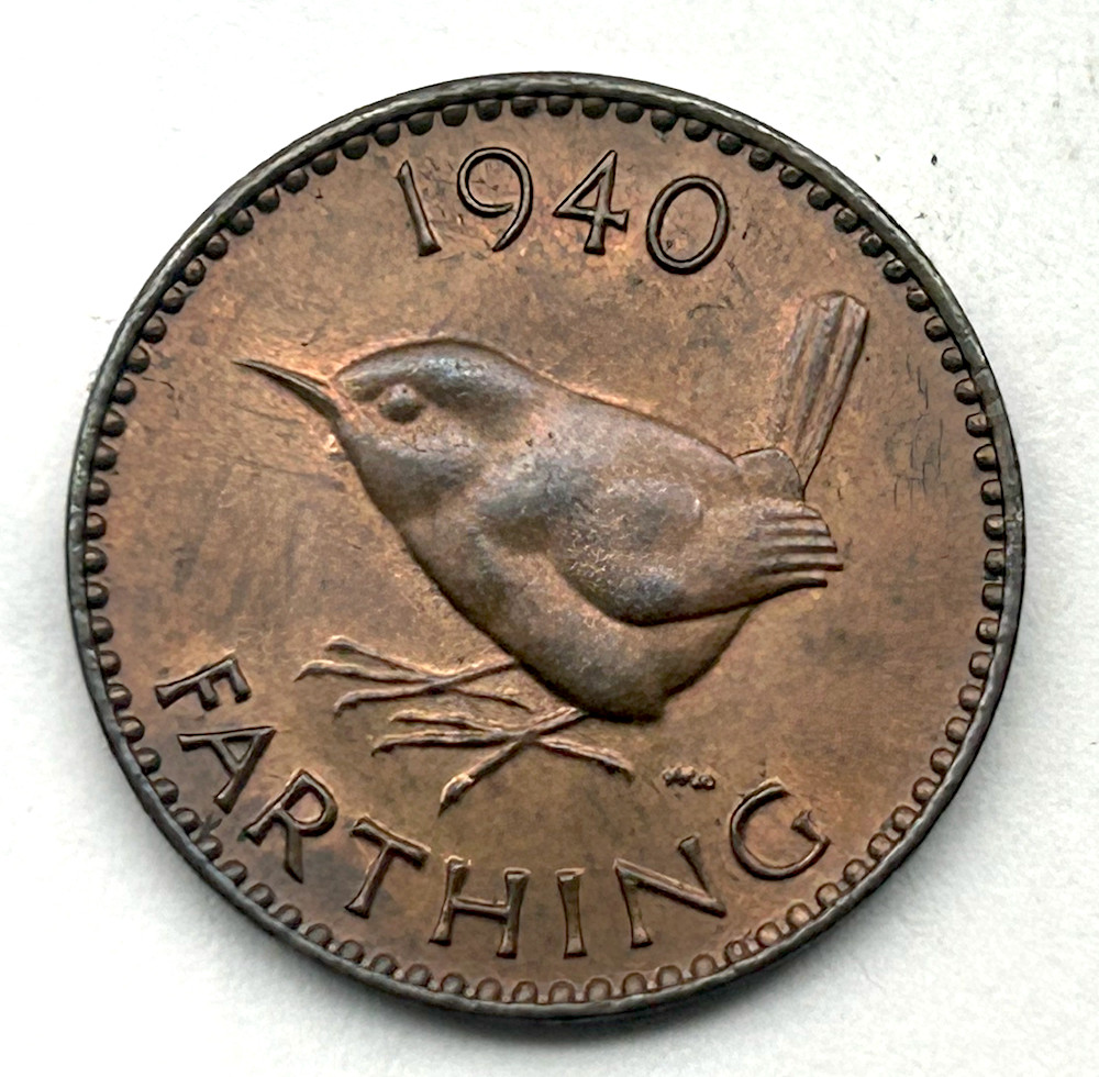 GREAT BRITAIN FARTHING (1/4 PENNY) 1940 - NICE GRADE