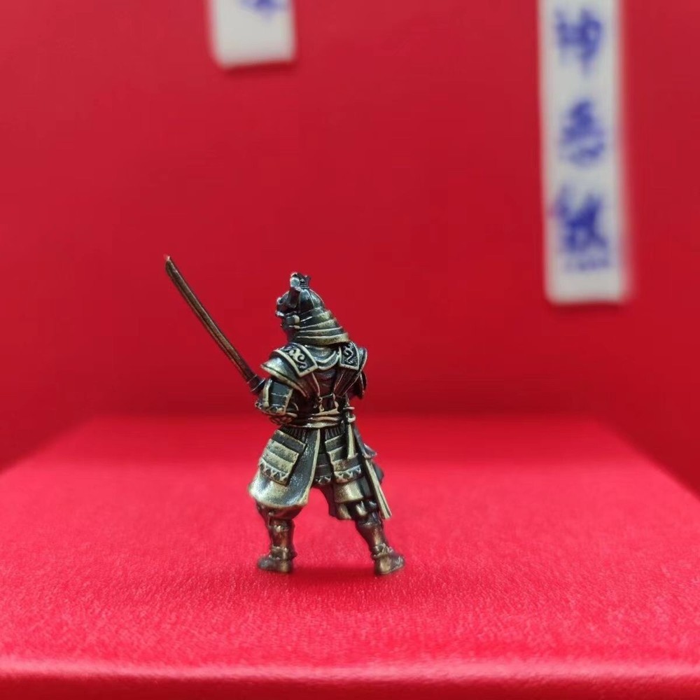 copper bonsai suiseki micro landscape decoration：samurai 2
