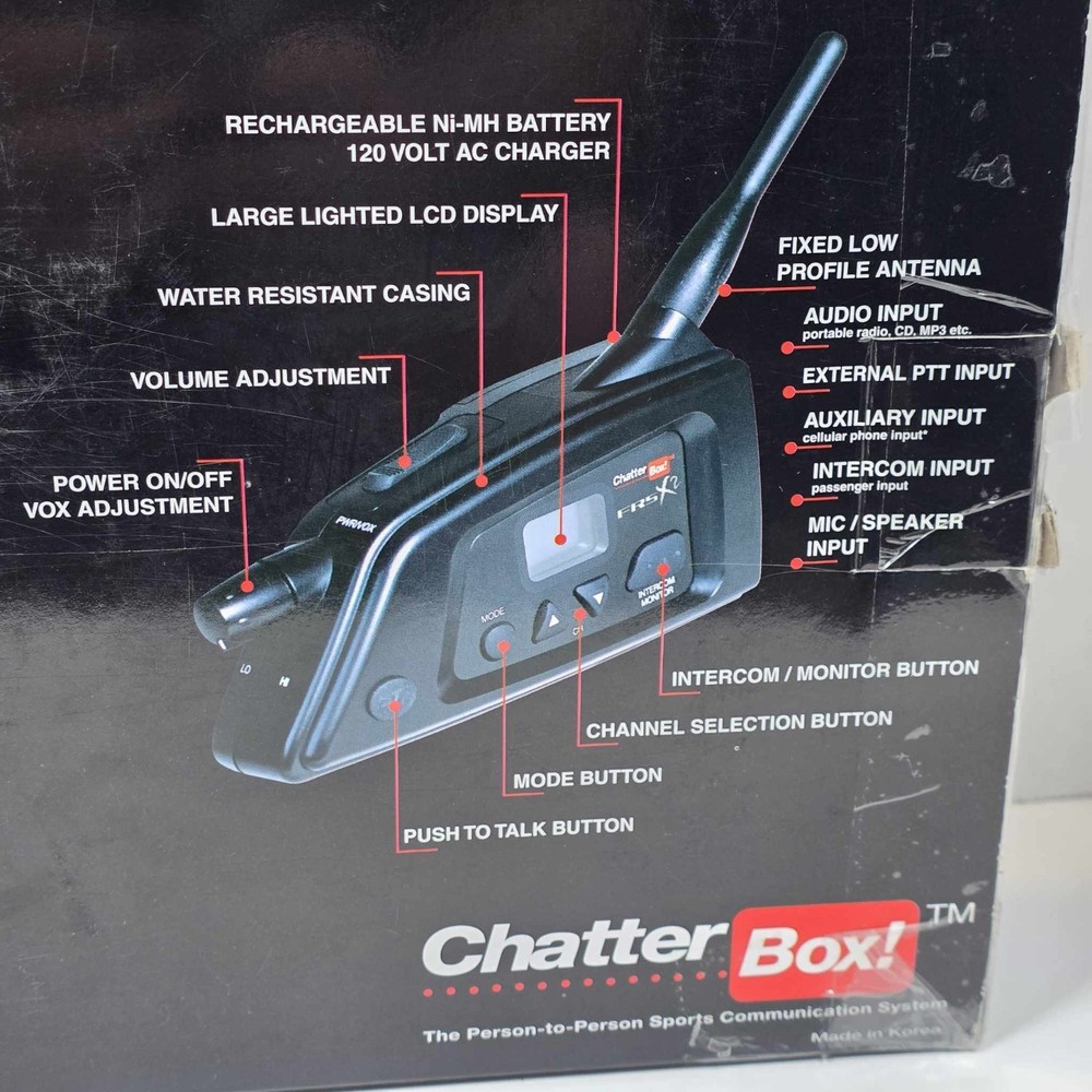 Used ChatterBox FRS X2 Communication System Universal, ( Need New Mic)