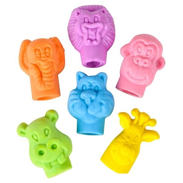 Zoo Animal Pencil Top Erasers - (48 Erasers)
