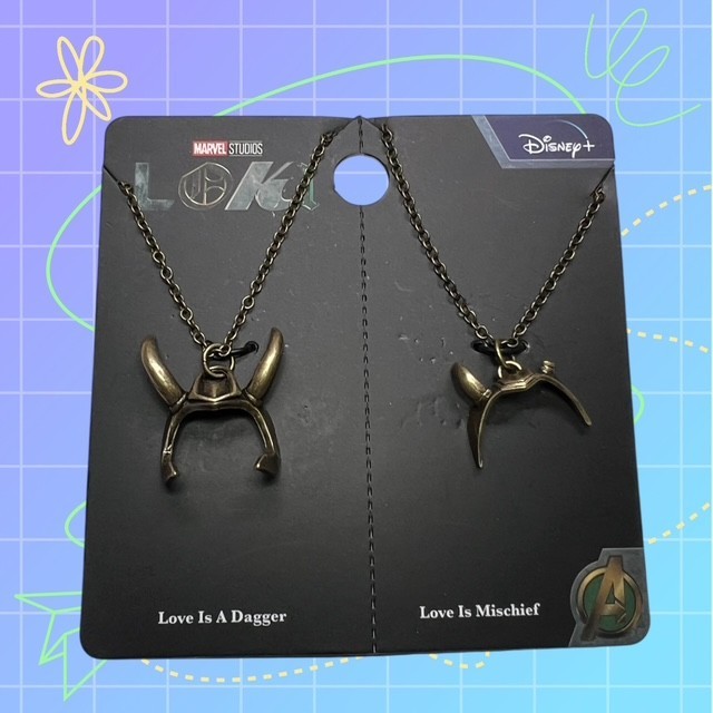 Marvel Loki & Sylvie Crowns Necklace Set