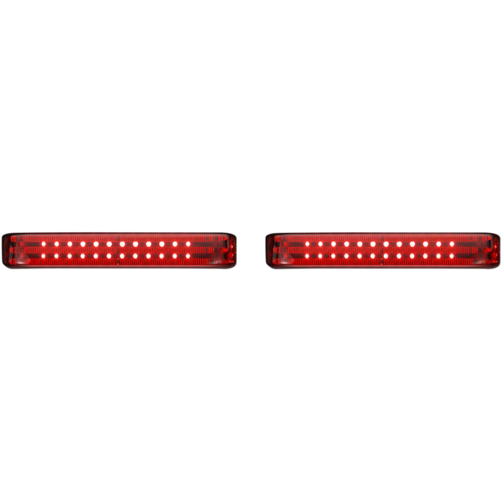 Custom Dynamics Saddlebag LED Lights - Sequential - Black/Red | PB-SBSEQ-HD-BR