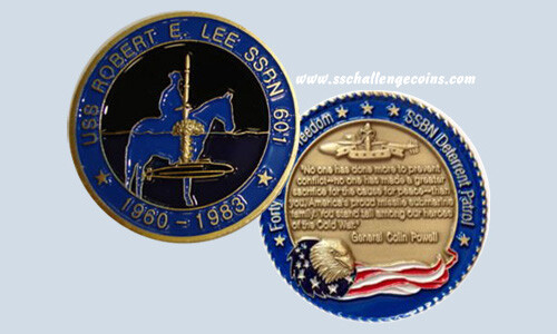 USS Robert E. Lee SSBN 601 Submarine Challenge Coin
