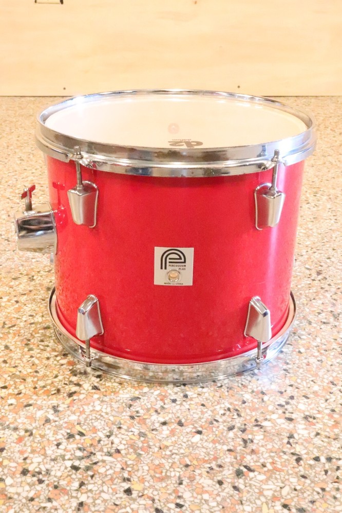 Percussion Plus 10x12 Rack Tom Drum Red Wrap