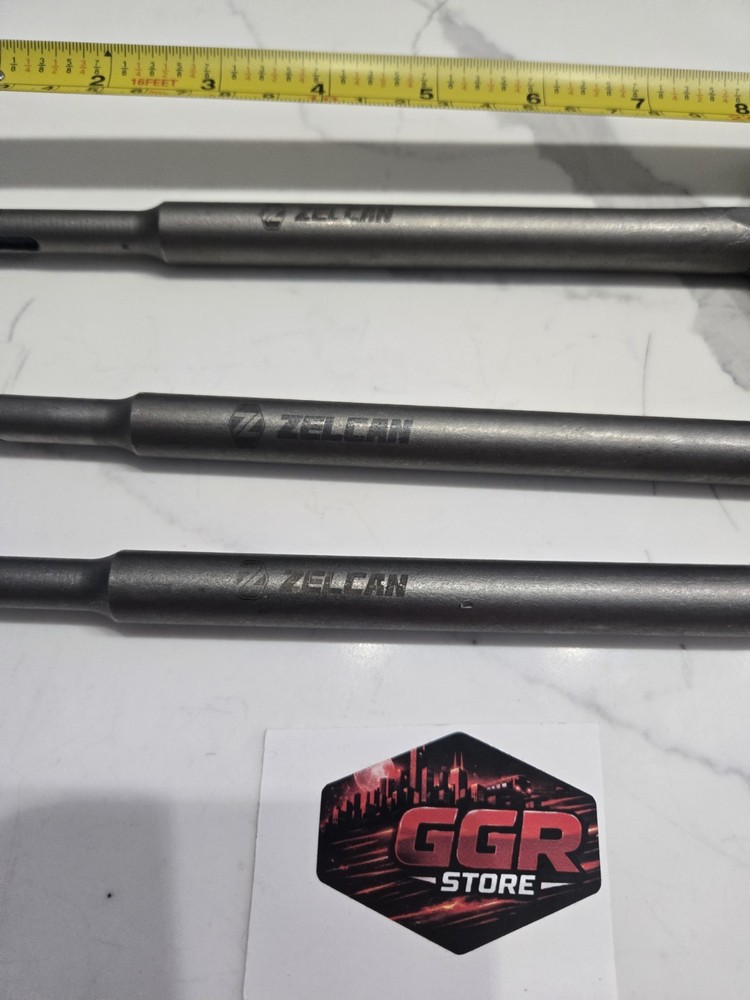 ZELCAN Chisel Set with SDS Max Shanks, 3pc 10 inch, Silver