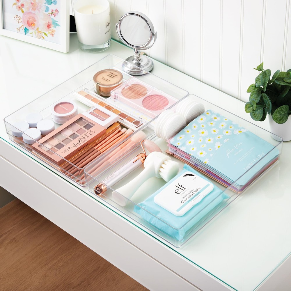 STORi SimpleSort 2-Piece Stackable Clear Drawer Organizer Set | 12" x 9" x 2"...