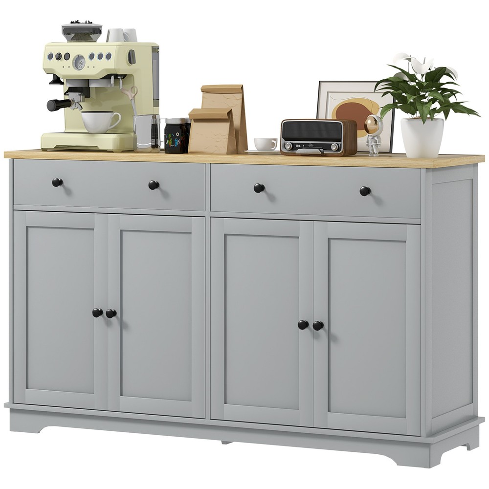 Modern Sideboard, Buffet Cabinet with Storage Drawers, Adjustable Shelves