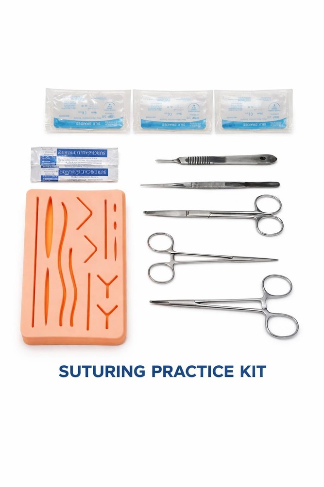 Complete Practice Student Suture Practice Kit for Medical Students Training