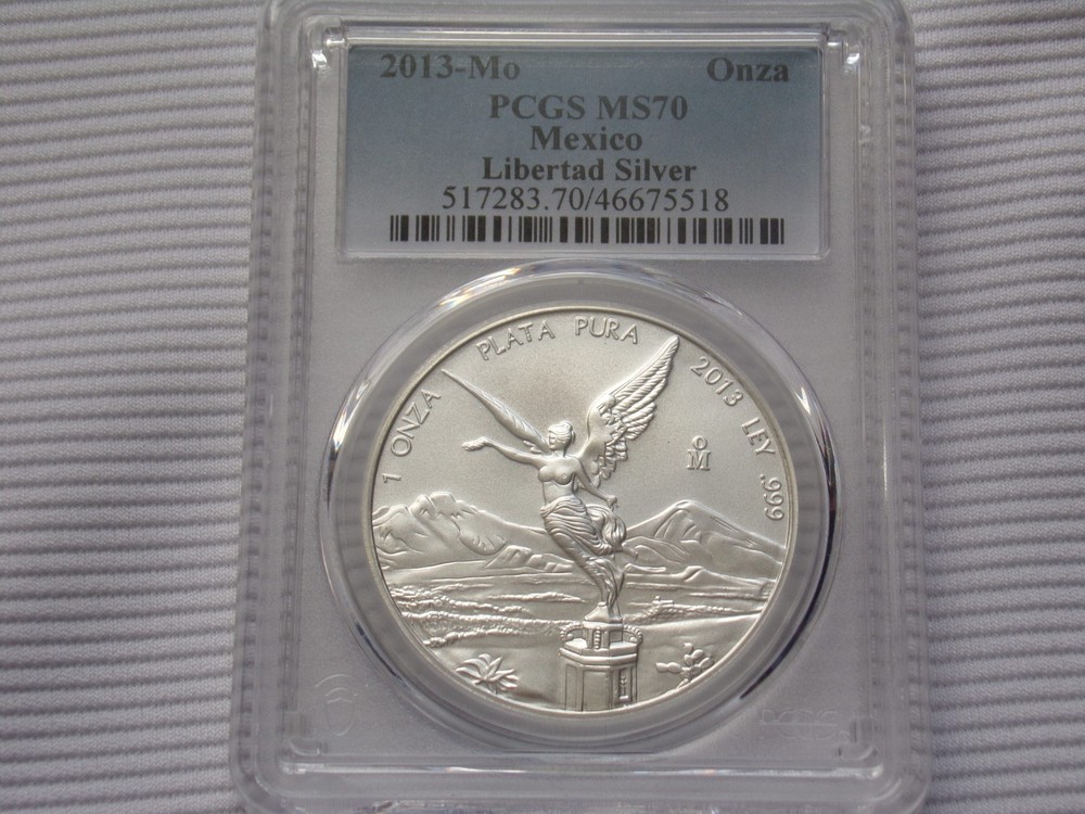 2013 MO PCGS MS70 ONZA MEXICO SILVER LIBERTAD